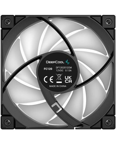 Вентилатори DeepCool - FC120 Black, 120 mm, RGB, 3 броя - 8